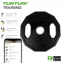 Диск олимпийский обрезиненный TUNTURI 10 кг